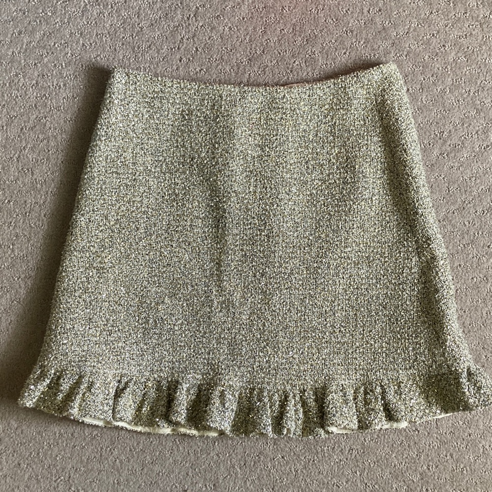 KATE SPADE metallic tweed skirt, Sz 10.